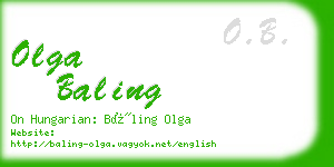 olga baling business card